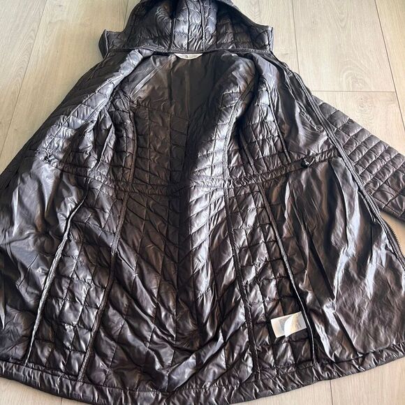 The North Face Womans Thermoball Jacket Gray size XS Mid Length Parka Hooded - Picture 7 of 9